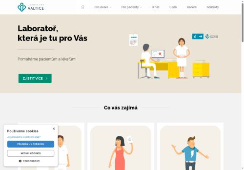 Zobrazit webové stránky Laboratoř Valtice s.r.o. - odběrové místo v Nemocnici Valtice