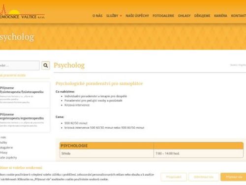 Psychologická ambulance Nemocnice Valtice - Mgr. et Mgr. Zuzana Berková