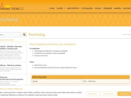 Psychologická ambulance Nemocnice Valtice - Mgr. et Mgr. Zuzana Berková