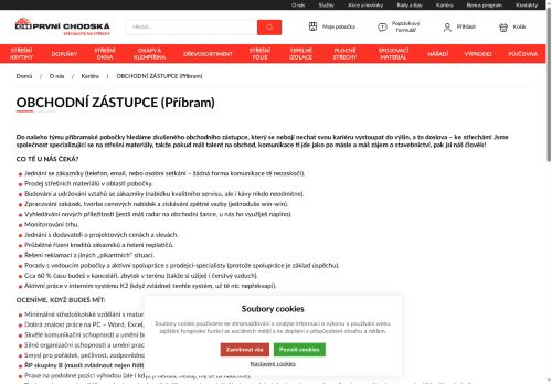 PRVNÍ CHODSKÁ s.r.o. nabízí práci na pozici OBCHODNÍ ZÁSTUPCE (Příbram) auto k soukr. účelům!!! v obci Příbram