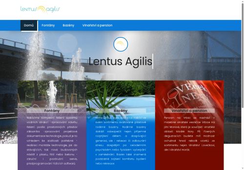Webové stránky Lentus agilis, spol. s r.o., Vrbice