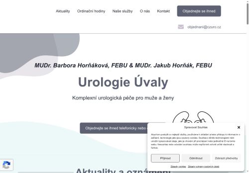 Zobrazit webové stránky Urologická ambulance - MUDr. Barbora Horňáková, FEBU a MUDr. Jakub Horňák, FEBU