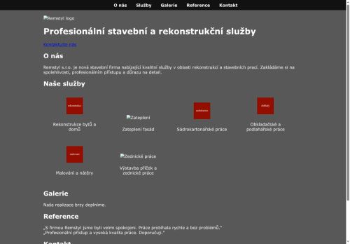 REMSTYL s.r.o. nabízí práci na pozici zedník v obci Brno