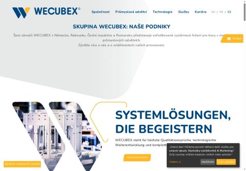 Wecubex Systemtechnik s.r.o. nabízí práci na pozici Strojírenští technici technologové, normovači v obci Holýšov