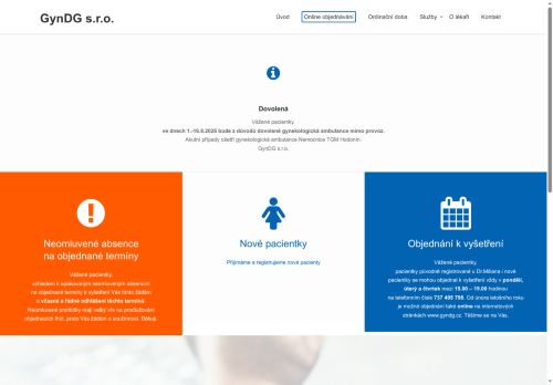 Zobrazit webové stránky Gynekologická ambulance GynDG s.r.o. - MUDr. Daniel Gágyor Ph.D., MBA
