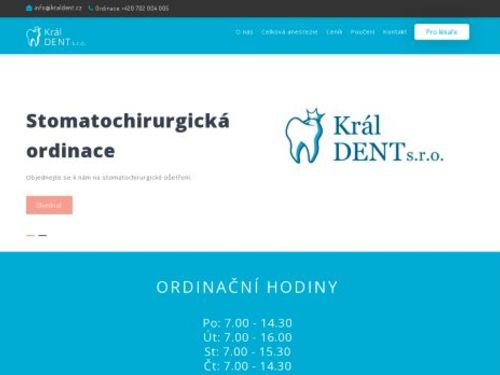 Stomatochirurgická ordinace KrálDENT s.r.o. - MDDr. Karel Král