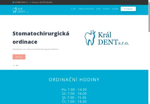 Zobrazit webové stránky Stomatochirurgická ordinace KrálDENT s.r.o. - MDDr. Karel Král