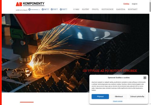 Webové stránky AB KOMPONENTY  s.r.o., Brno