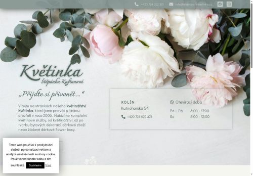 Štěpánka Kaftanová nabízí práci na pozici Floristka/florista, květinářka/květinář, aranžérka/aranžér v obci Kolín