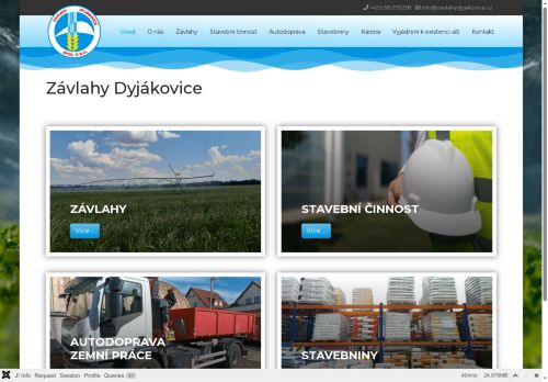 Webové stránky Závlahy Dyjákovice, spol. s r.o., Dyjákovice