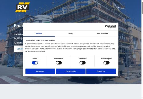 Webové stránky RV LEŠENÍ s.r.o., Kladno