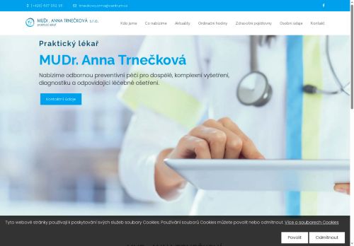 Zobrazit webové stránky Praktický lékař pro dospělé - MUDr. Anna Trnečková