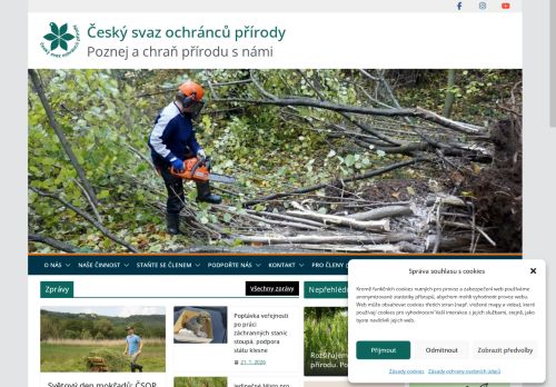 Webové stránky ZO ČSOP Vlašim, Vlašim