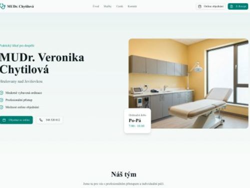 Praktický lékař pro dospělé - MUDr. Veronika Chytilová