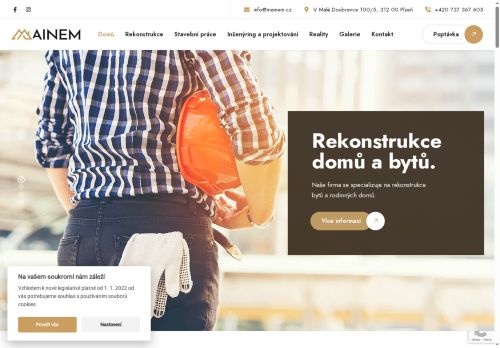 Mainem s.r.o. nabízí práci na pozici Pomocné práce ve stavebnictví v obci Plzeň