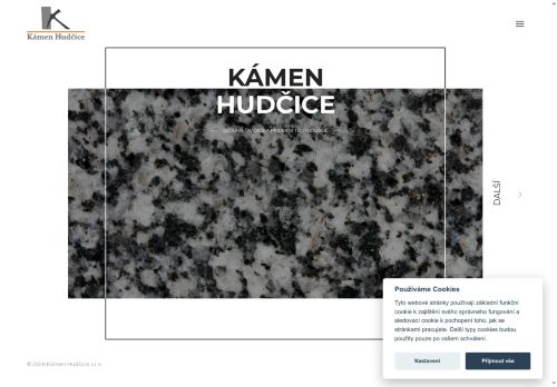 Webové stránky Kámen Hudčice, s.r.o., Hudčice