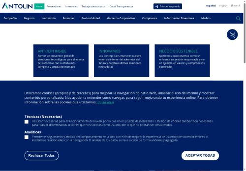 Webové stránky GRUPO ANTOLIN TURNOV s.r.o., Mladá Boleslav