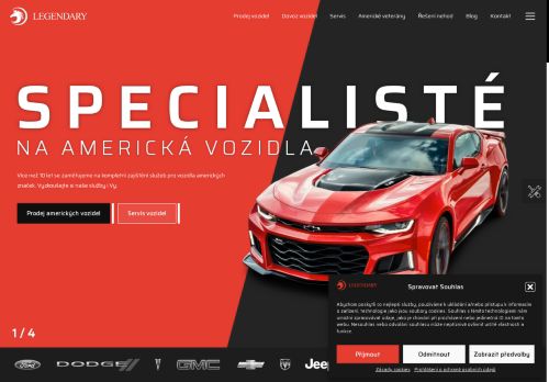 Zobrazit webové stránky Legendary s.r.o. - specialista na U.S vozy
