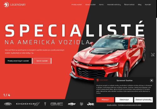 Zobrazit webové stránky Legendary s.r.o. - specialista na U.S vozy