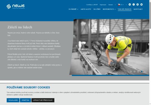 Webové stránky NEWE industrial assembly s.r.o., Třebíč