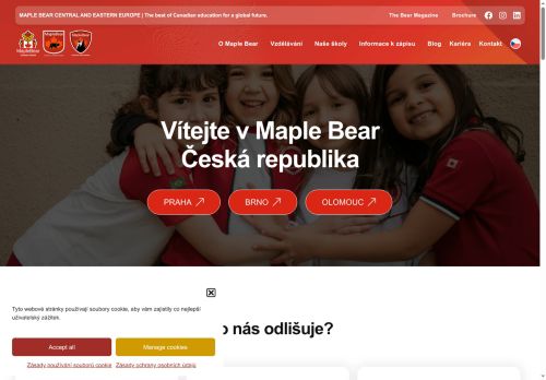 Webové stránky Maple Bear základní škola Brno s.r.o., Brno