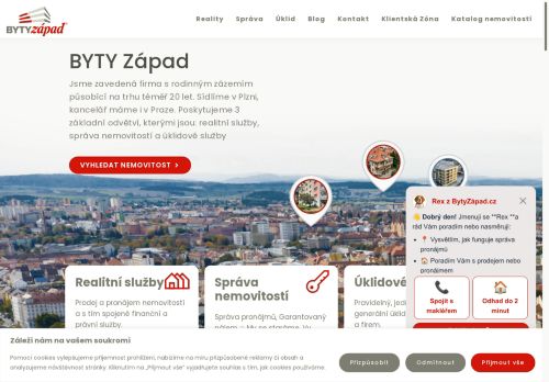BYTY Západ, s.r.o. nabízí práci na pozici Číšník/servírka v obci Plzeň