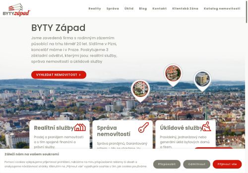 BYTY Západ, s.r.o. nabízí práci na pozici Číšník/servírka v obci Plzeň