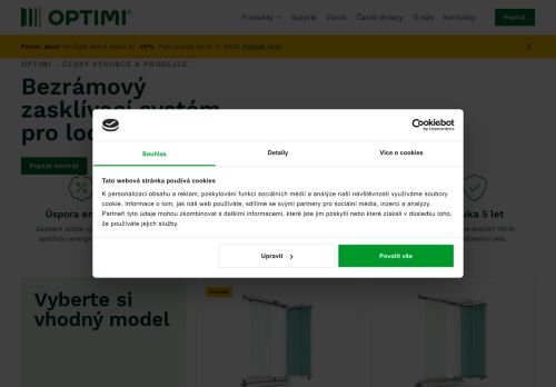 Webové stránky OPTIMI, spol. s r.o., Strančice