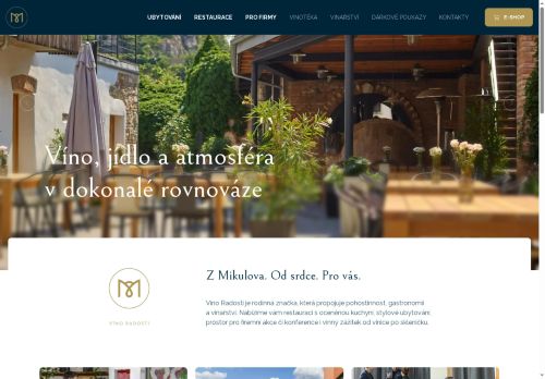Webové stránky Víno Šílová, s.r.o., Mikulov