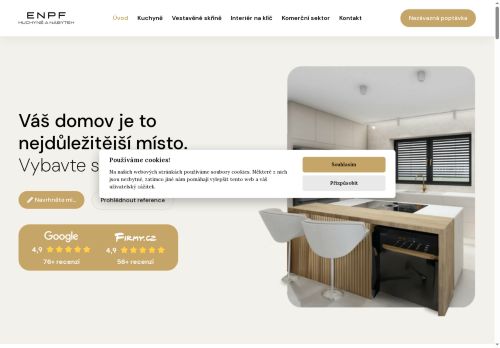 Webové stránky ENPF s.r.o., Příbram