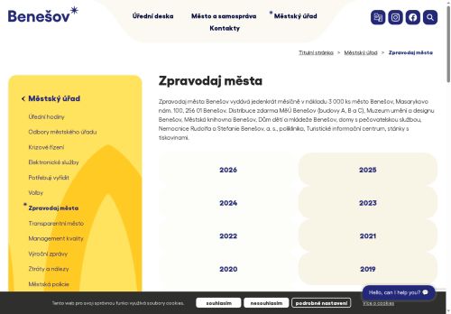 Zobrazit webové stránky Zpravodaj města Benešov