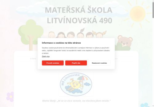 Webové stránky Mateřská škola Litvínovská 490, Praha
