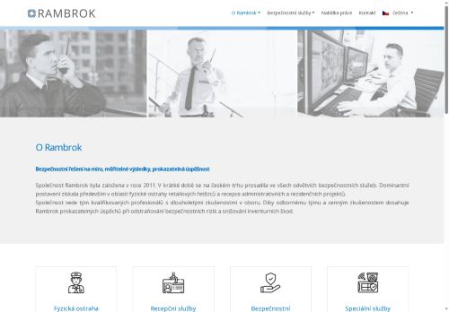 Webové stránky RAMBROK, s.r.o., Praha