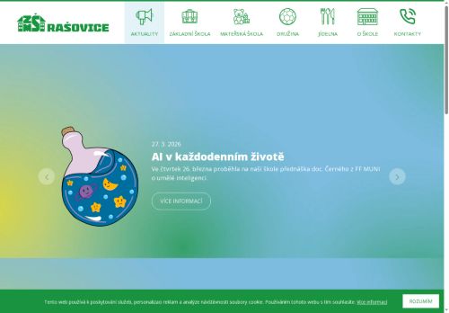 Zobrazit webové stránky Základní a Mateřská škola Rašovice