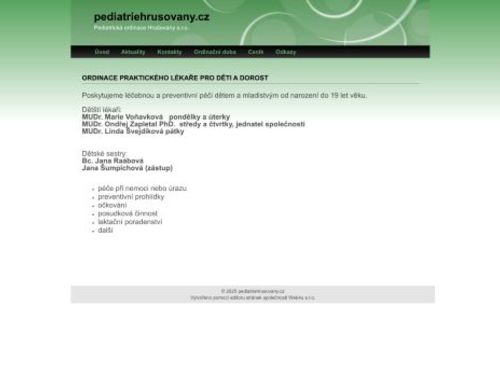 Praktický lékař pro děti a dorost - MUDr. Ondřej Zapletal, PhD., MUDr. Marie Voňavková, MUDr. Linda Švejdíková