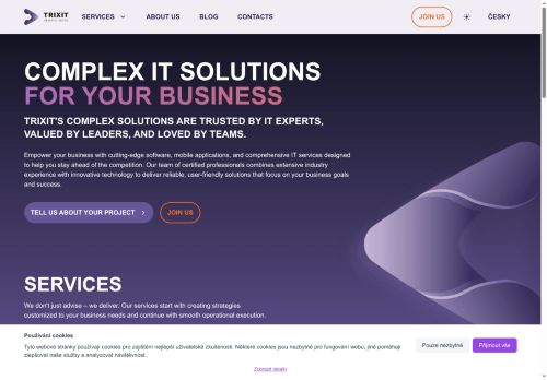 Webové stránky TRIXIT s.r.o., Praha