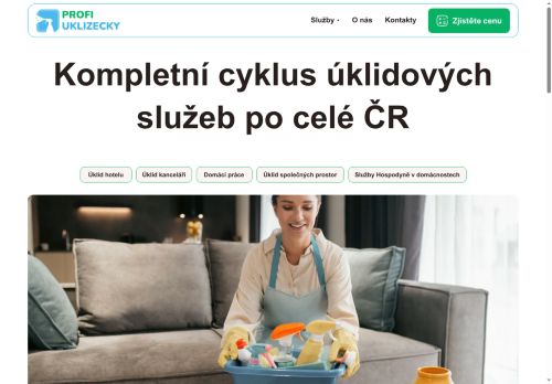 Webové stránky Profi uklízečky s.r.o., Brandýs nad Labem-Stará Boleslav