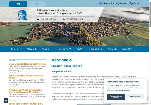 Základní škola Hudlice, příspěvková organizace nabízí práci na pozici Školník/ce v obci Hudlice