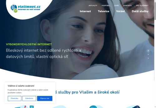 Webové stránky Vlašimnet s. r. o., Vlašim