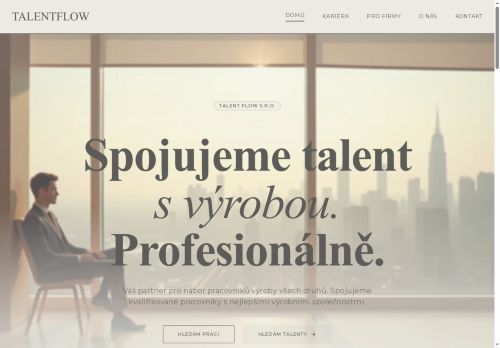 TalentFlow s.r.o. nabízí práci na pozici Obsluha strojů a zařízení na betonové výrobky M/Ž v obci Čerčany