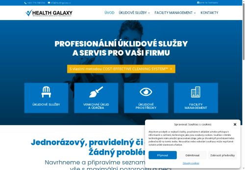 Webové stránky Health Galaxy s.r.o., Benešov