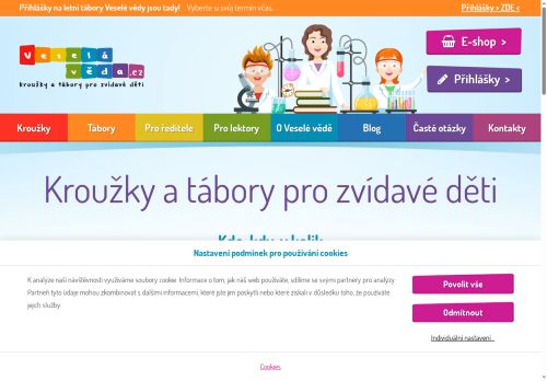 Veselá věda, středisko volného času s.r.o. nabízí práci na pozici Pedagog volného času, učitel ZŠ s aprobací chemie, biologie, fyzika, vychovatel (m+ž) v obci Radonice