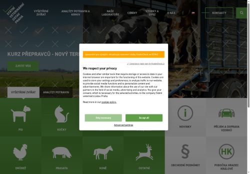 Státní veterinární ústav Praha nabízí práci na pozici Laborant/ka do laboratoře trichinel v obci Český Brod