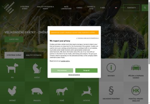 Státní veterinární ústav Praha nabízí práci na pozici Laborant/ka do laboratoře trichinel v obci Český Brod