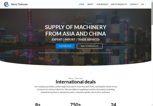 Webové stránky Novy Telecom s.r.o., Praha