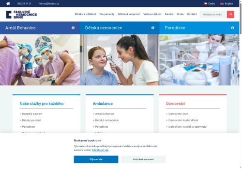 Webové stránky Fakultní nemocnice Brno, Brno