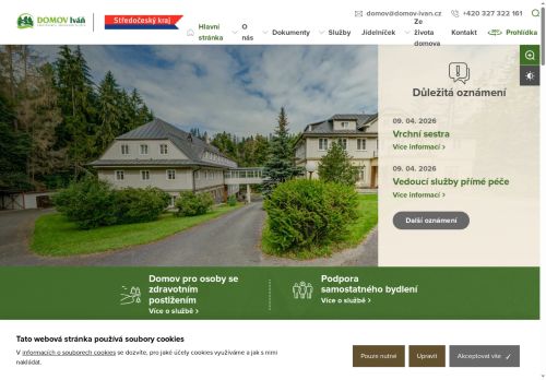 Domov Iváň, poskytovatel sociálních služeb nabízí práci na pozici Vrchní sestra v obci Rataje nad Sázavou