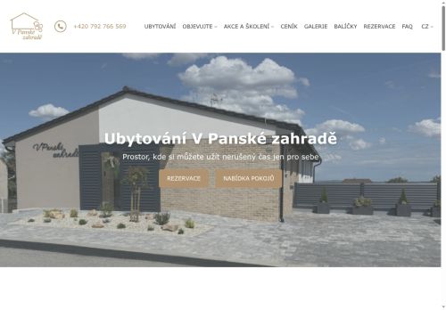 Zobrazit webové stránky Ubytování V Panské zahradě