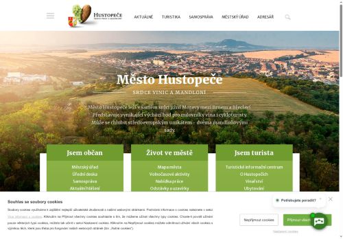 Webové stránky Město Hustopeče, Hustopeče