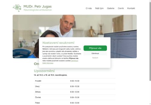 Zobrazit webové stránky Neurologická ambulance - MUDr. Petr Jugas
